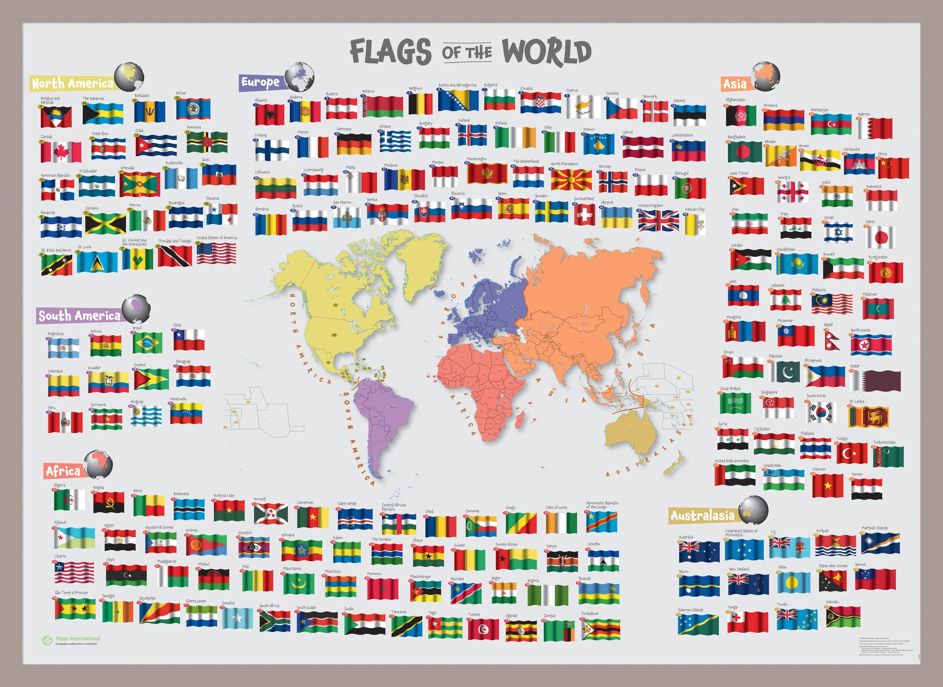 LS00625_M_PINAL - Primary Flags of the World poster