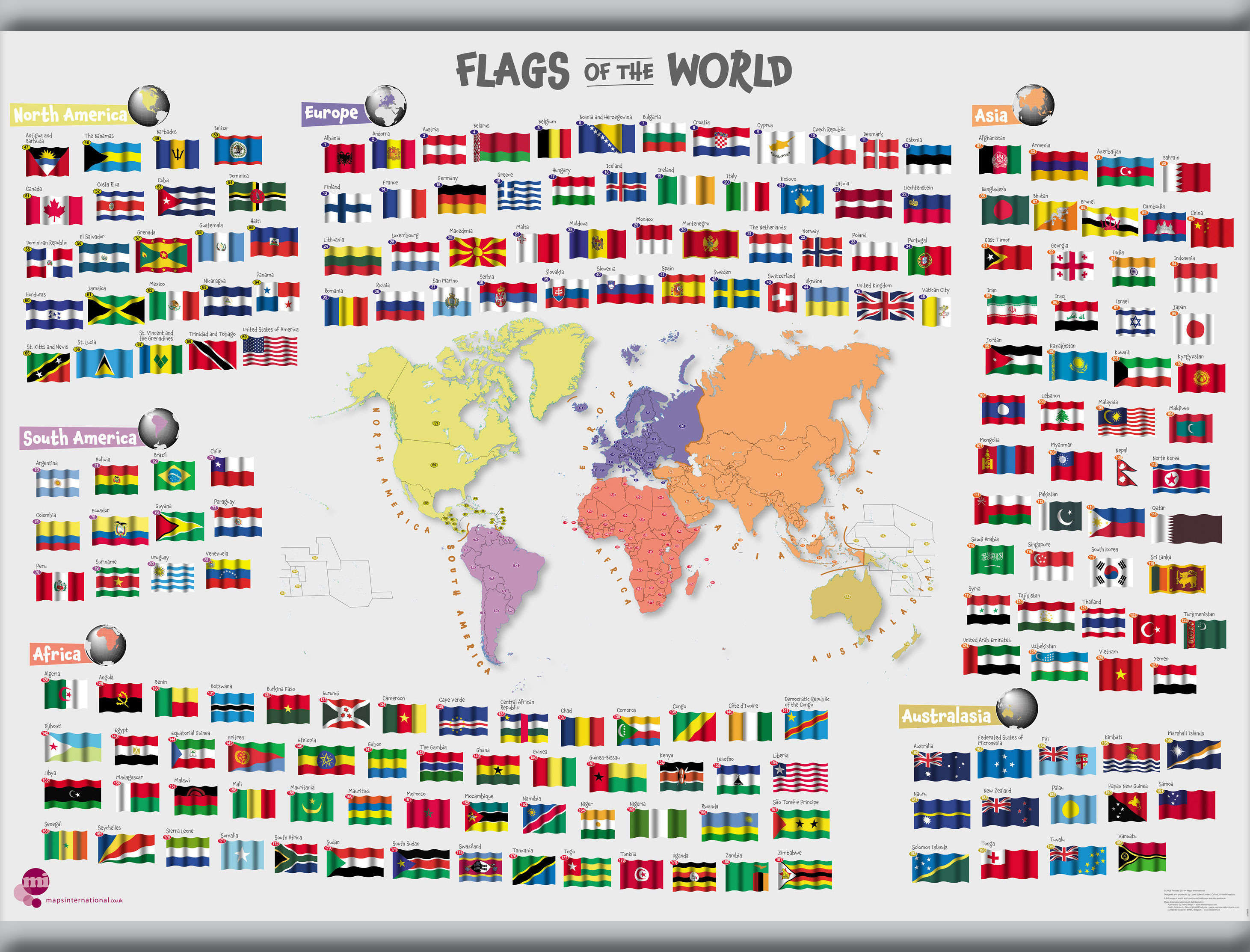 LS00625_M_CANHB - Primary Flags of the World poster