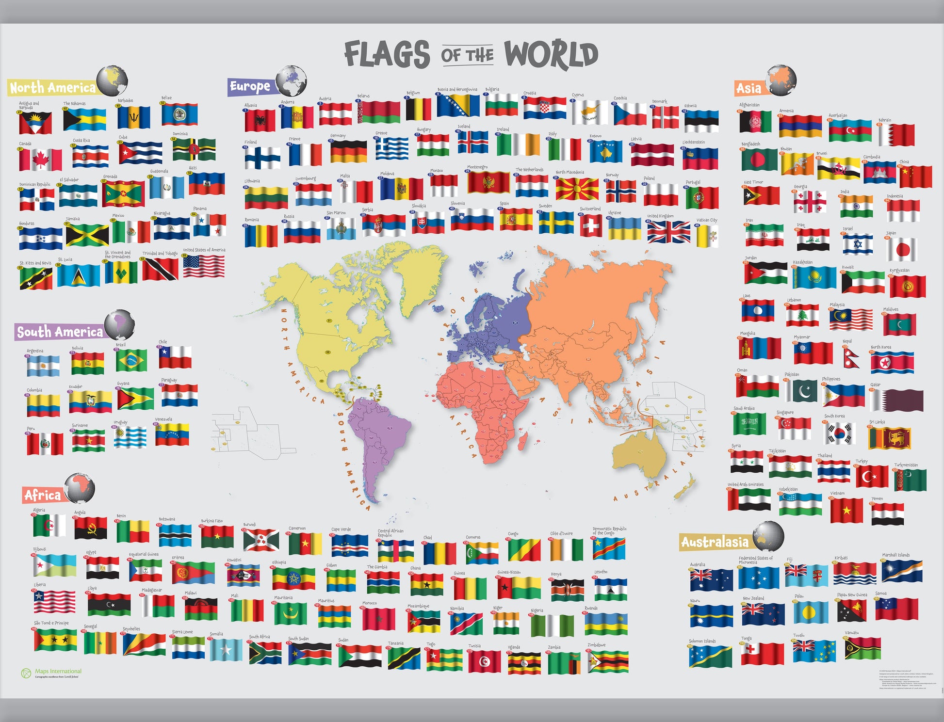 LS00625_M_LAMHB - Primary Flags of the World poster