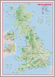 UK00629_L_LBDAL - Primary UK Wall Map Physical