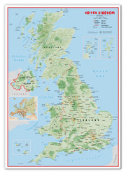 UK00629_L_CANVA - Primary UK Wall Map Physical