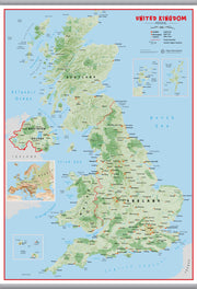 UK00629_L_LAMHB - Primary UK Wall Map Physical
