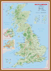 UK00629_L_WDTEA - Primary UK Wall Map Physical