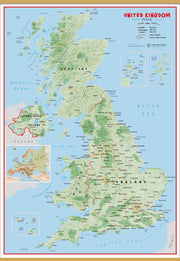 UK00629_L_LWDHB - Primary UK Wall Map Physical