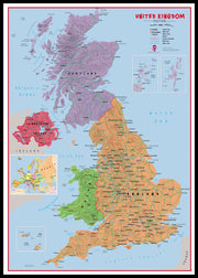 UK00628_L_LBDBL - Primary UK Wall Map Political