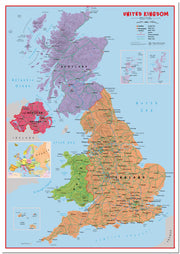 UK00628_L_LMBRD - Primary UK Wall Map Political