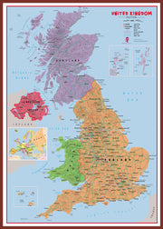 UK00628_H_LBDOK - Primary UK Wall Map Political