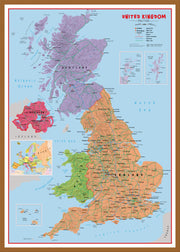 UK00628_L_WDTEA - Primary UK Wall Map Political