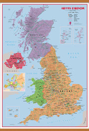 UK00628_L_CWDHB - Primary UK Wall Map Political