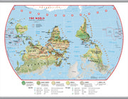 WM00458_L_LAMHB - Primary Upside Down World Wall Map Environmental