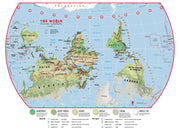 WM00458_L_CANRL - Primary Upside Down World Wall Map Environmental
