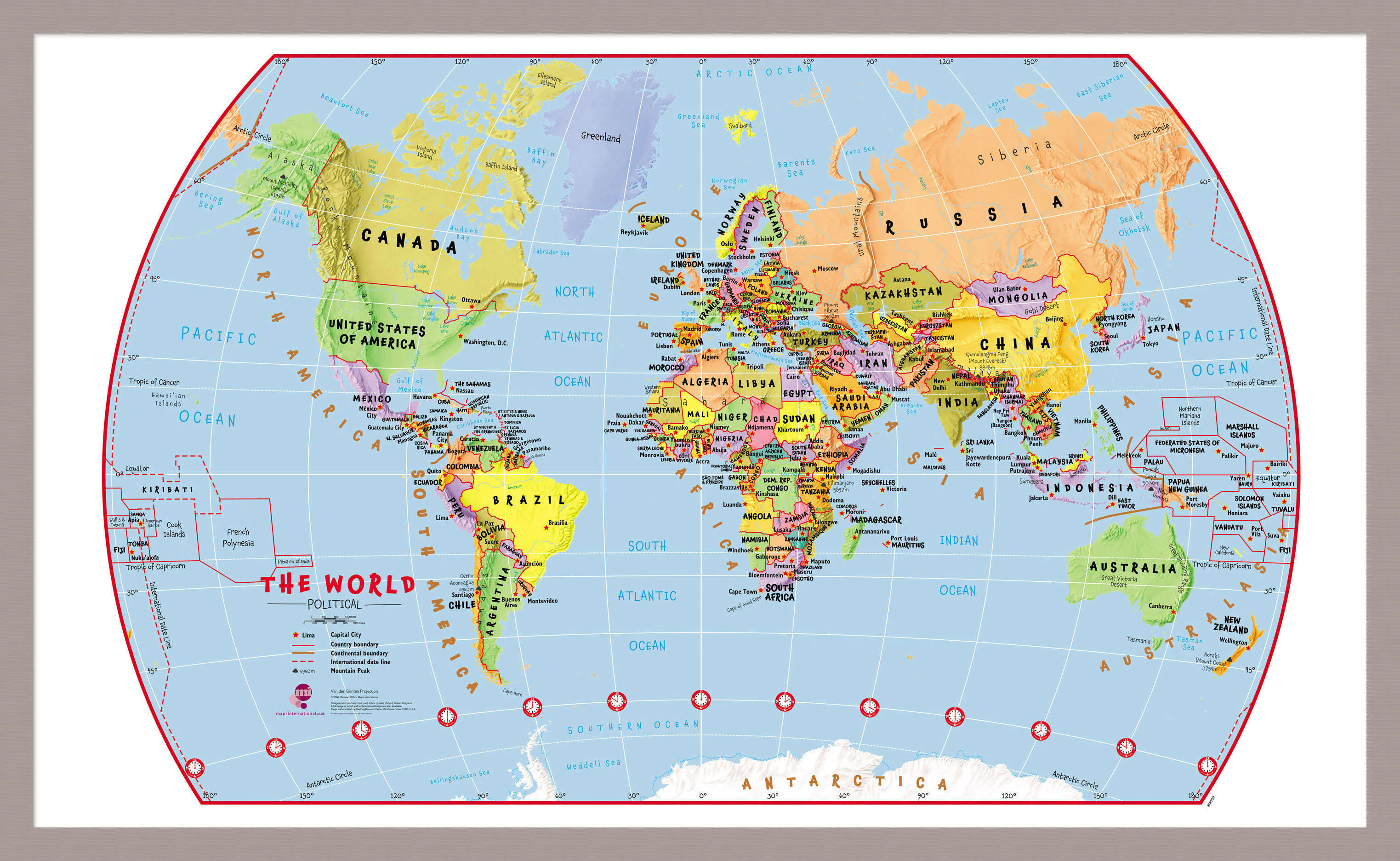 WM00797_S_MGFAL - Primary World Wall Map Political