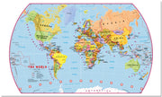 WM00797_L_LMBRD - Primary World Wall Map Political