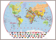 WM00414_H_LBDAL - Primary World Wall Map Political with flags