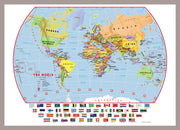 WM00414_S_MGFAL - Primary World Wall Map Political with flags