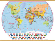 WM00414_S_LWDHB - Primary World Wall Map Political with flags