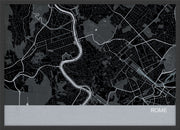 LS01560_S_WDBLA - Rome City Street Map Print Charcoal