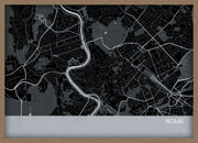 LS01560_3_WDOAK - Rome City Street Map Print Charcoal
