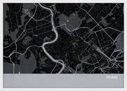LS01560_S_WDWHI - Rome City Street Map Print Charcoal