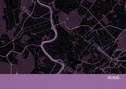 LS01561_S_MATTP - Rome City Street Map Print Mauve