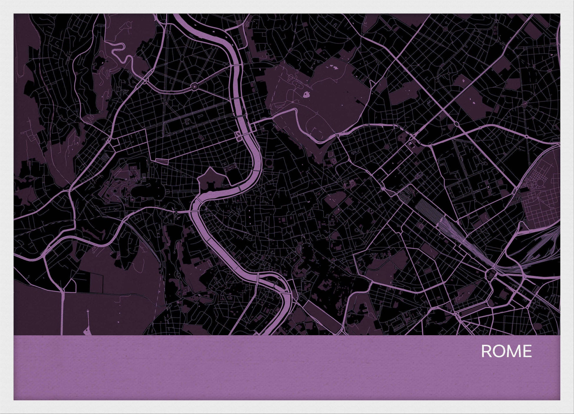 LS01561_4_WDWHI - Rome City Street Map Print Mauve
