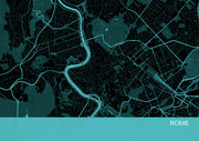 LS01571_S_MATTP - Rome City Street Map Print Turquoise