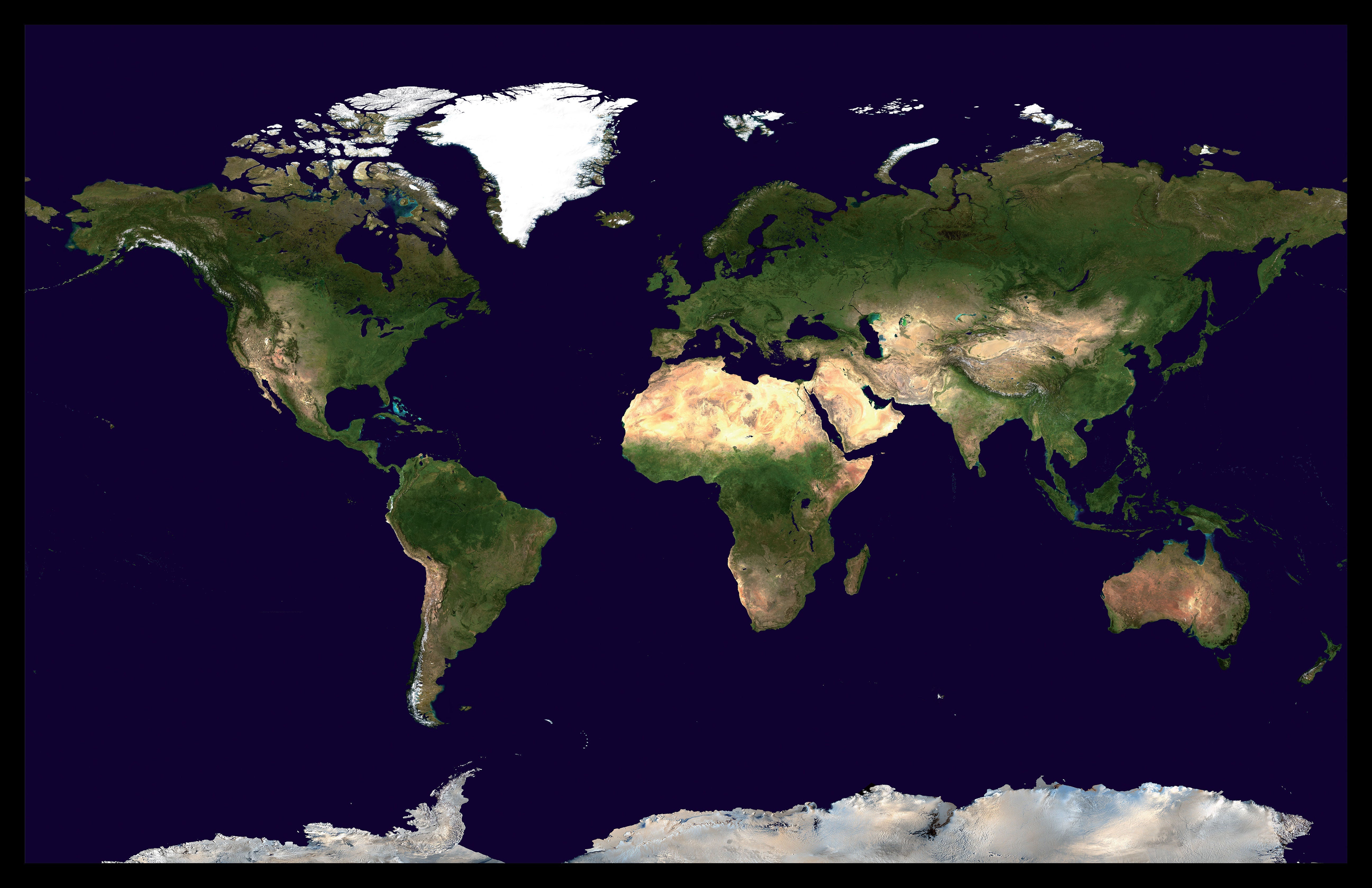 WM00875_M_PINBL - Satellite Map of the World