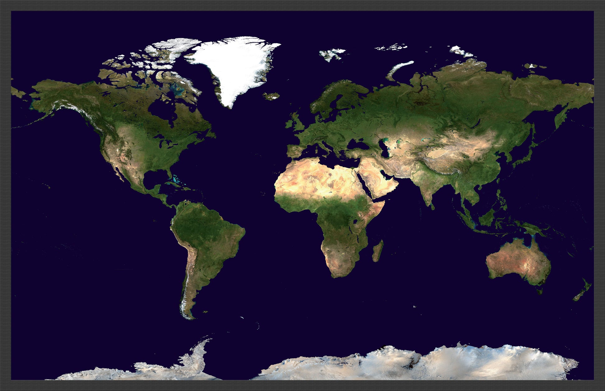 WM00875_L_LBDBL - Satellite Map of the World
