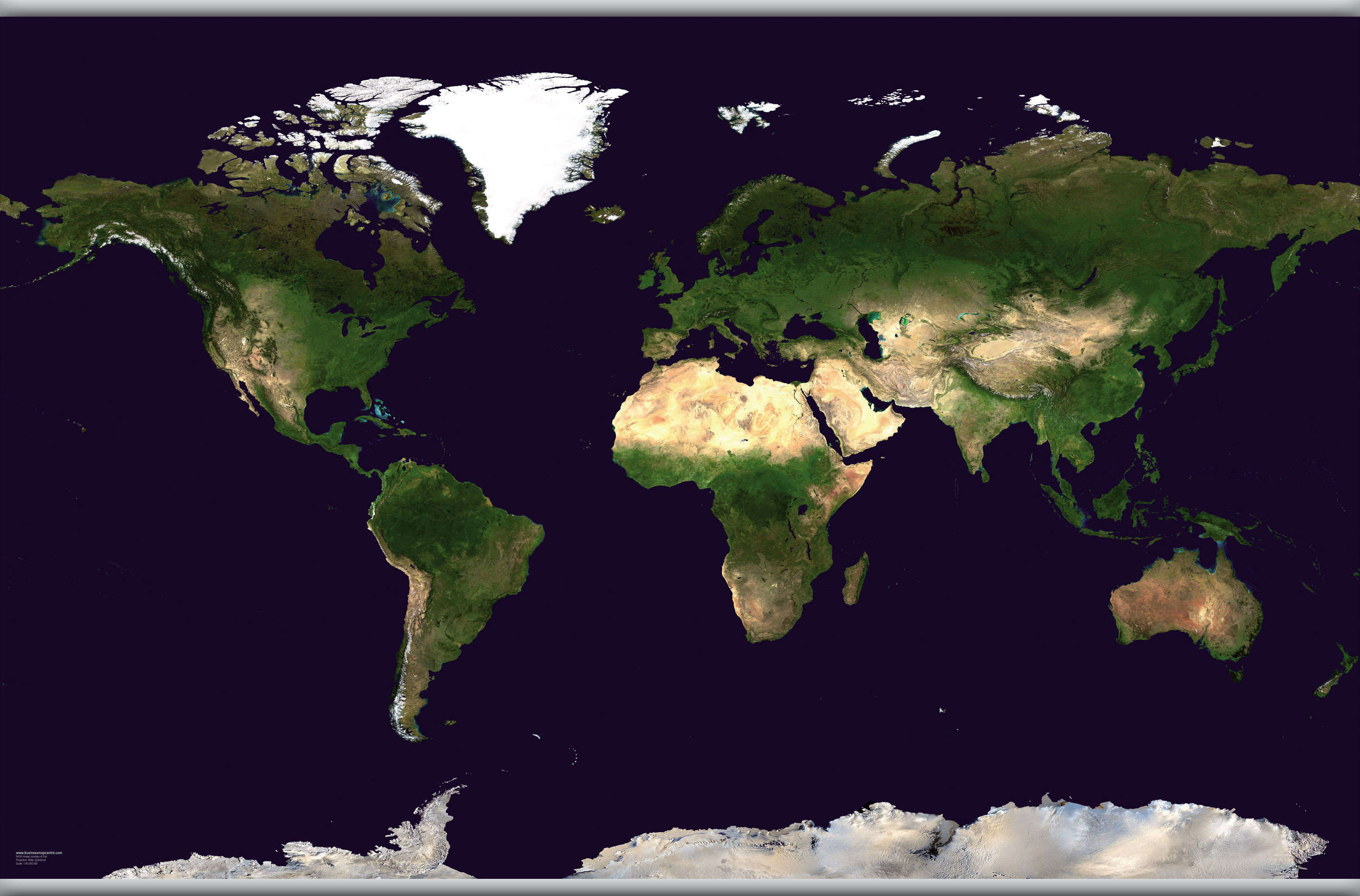 WM00875_L_CANHB - Satellite Map of the World