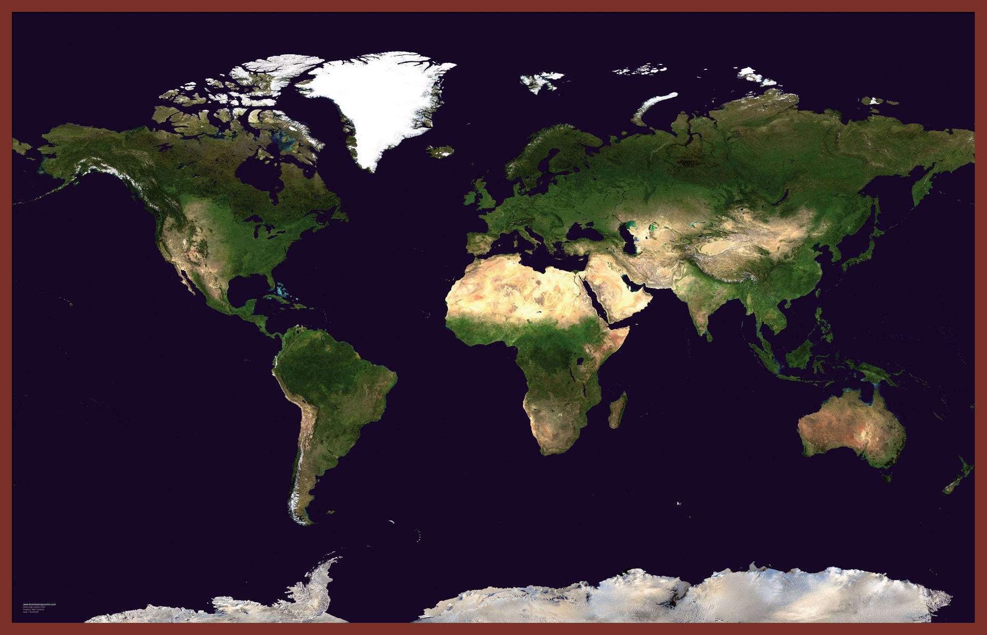 WM00875_H_LBDOK - Satellite Map of the World