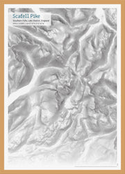 UK01749_3_WDOAK - A3 Scafell Pike Topographic Contour Map Print