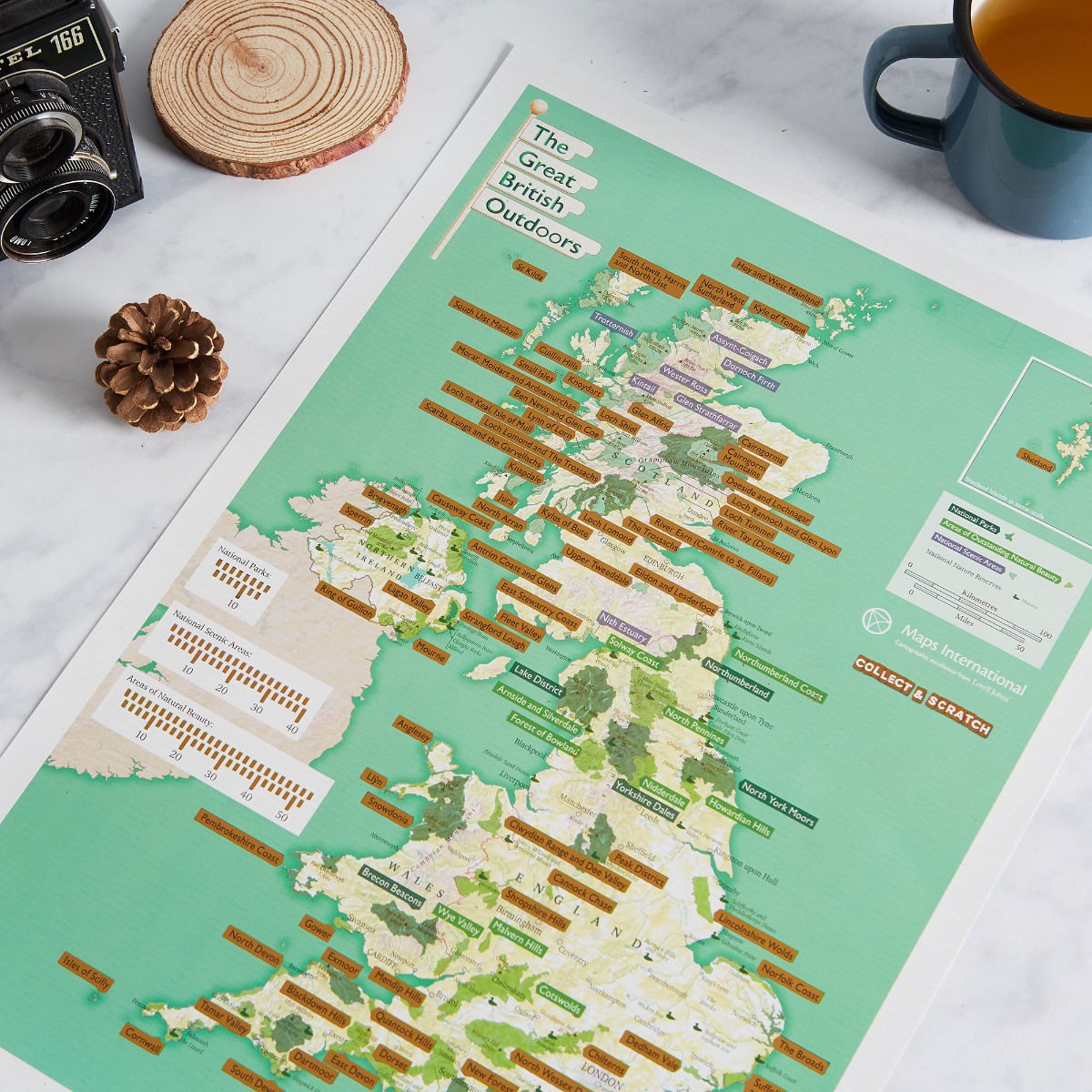 UK01711_3_BWOAK - Scratch Off British National Parks & Outdoors Print