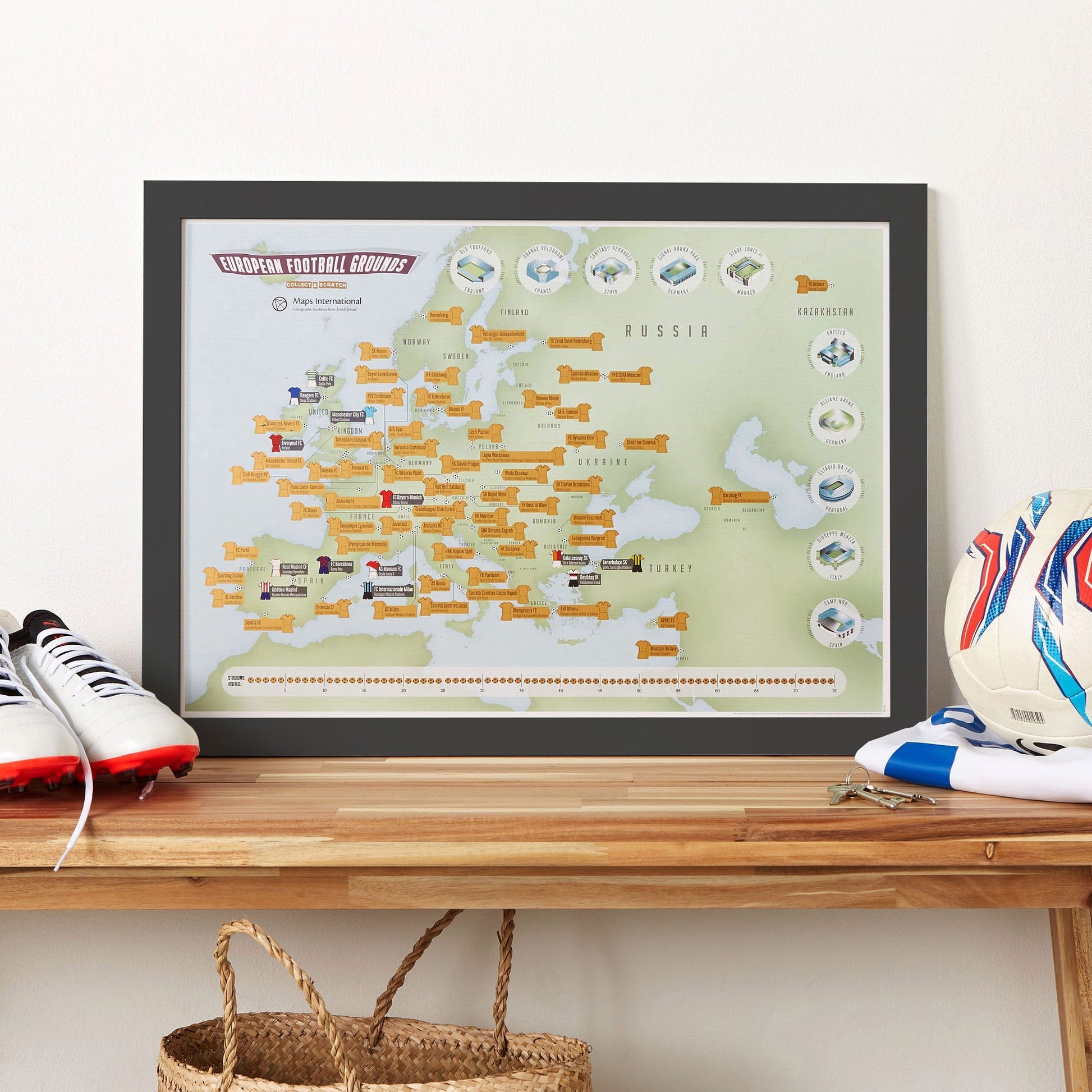CT01688_S_BWBLA - Scratch Off European Football Grounds Print