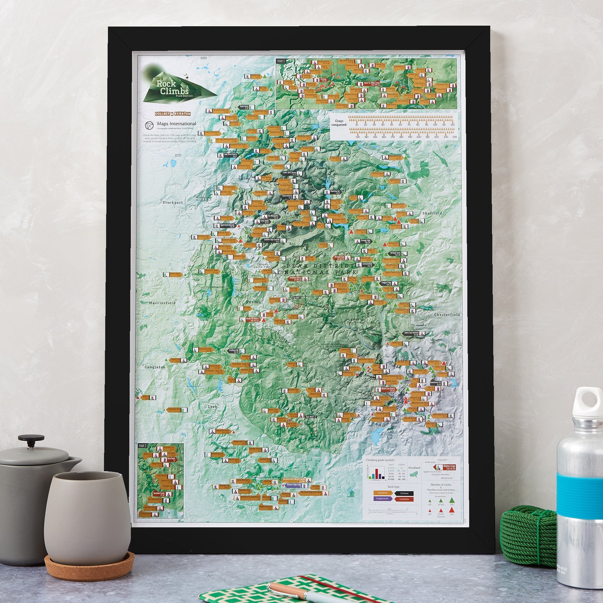 UK01696_S_BWBLA - Scratch Off Peak District Rock Climbs Print