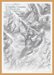 UK01748_3_WDOAK - A3 Snowdon Topographic Contour Map Print