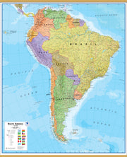 CT00019_LS_LWDHB - South America Wall Map Political