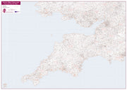 UK00037_L_PAPER - South West England Postcode District Map