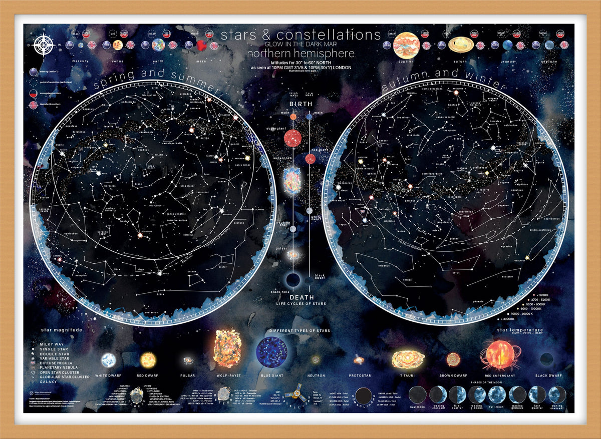 WM01680_M_BWOAK - Stars and Constellations Glow Map