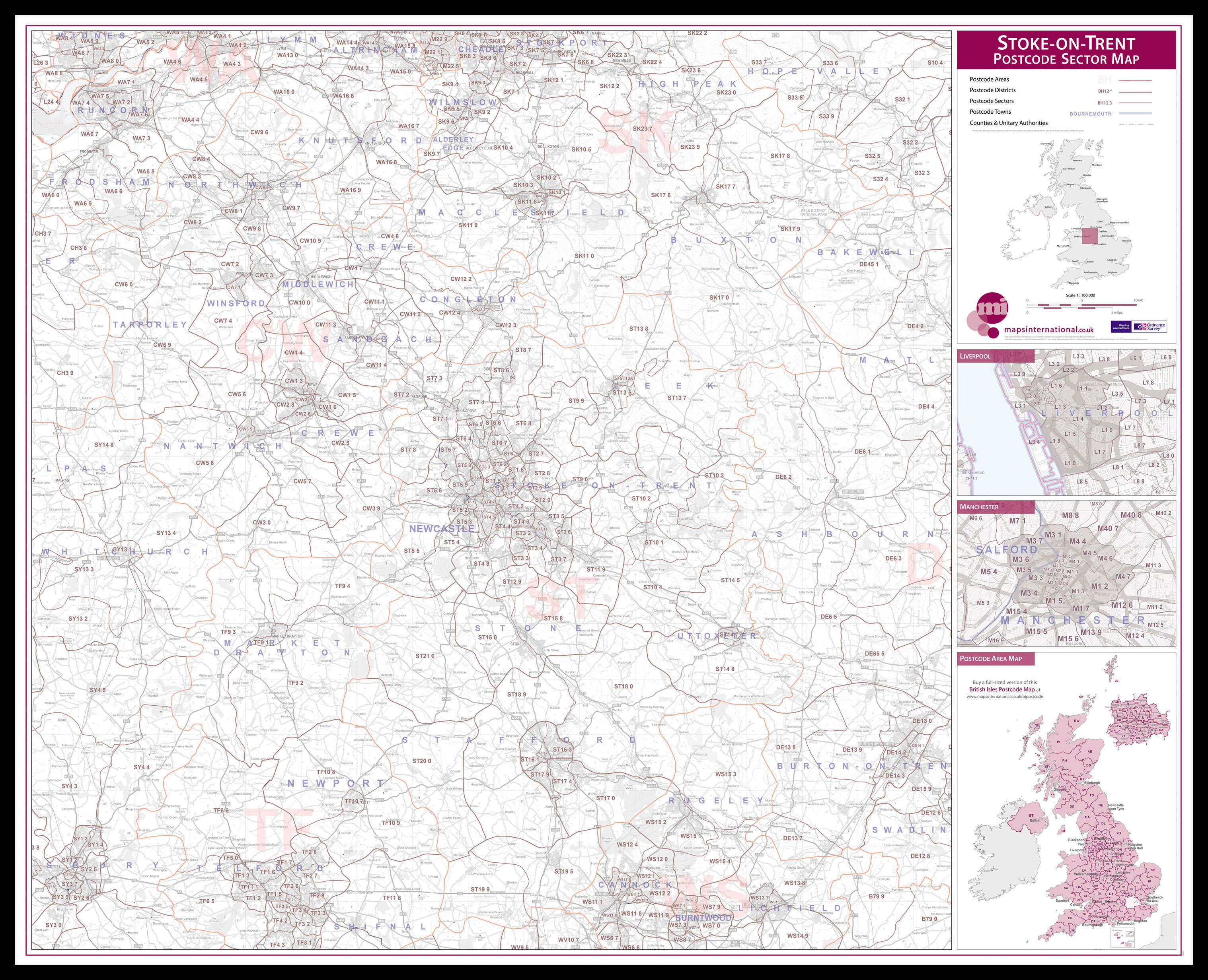 UK00786_L_LBDBL - Stoke on Trent Postcode Sector Map