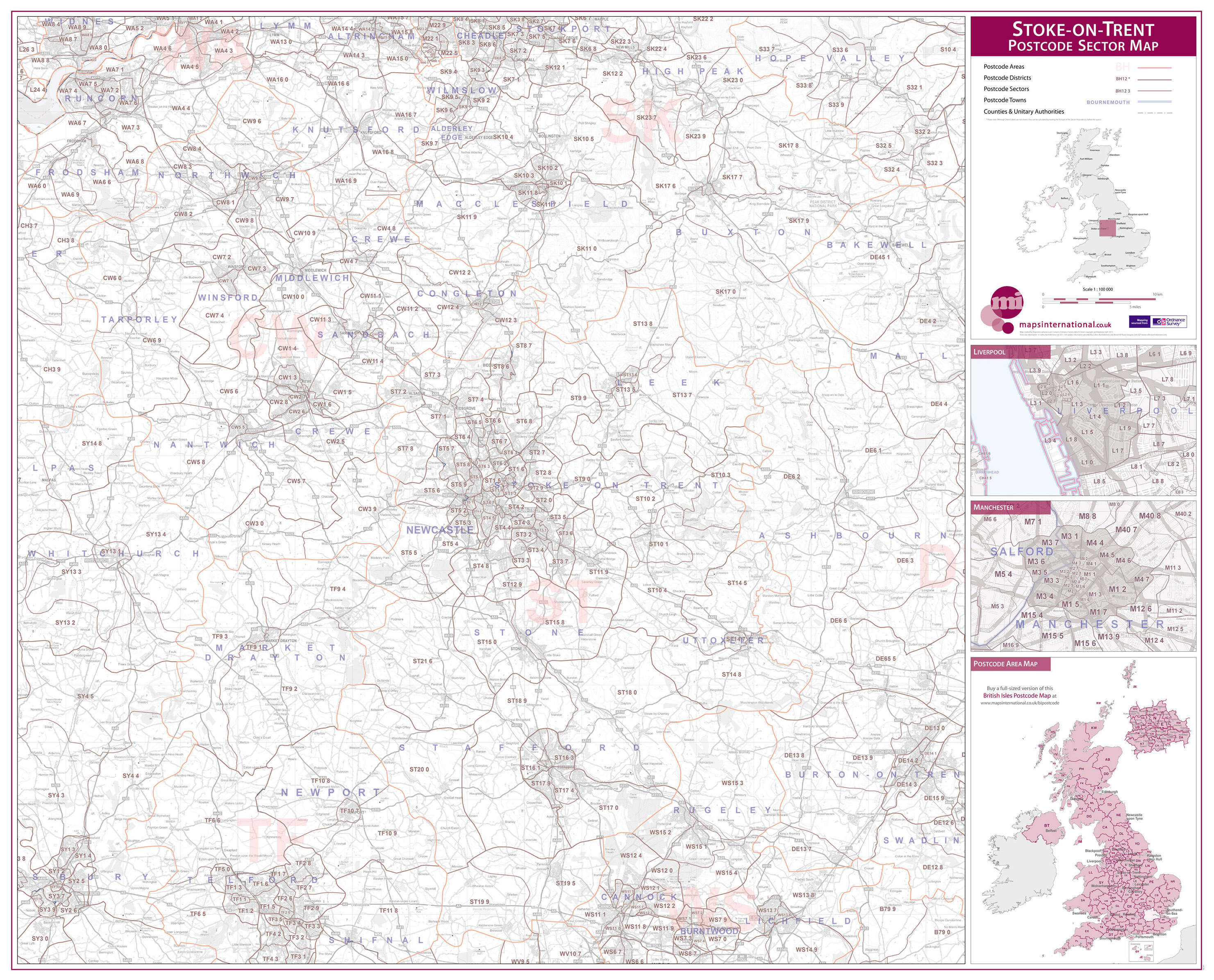UK00786_L_LAMIN - Stoke on Trent Postcode Sector Map