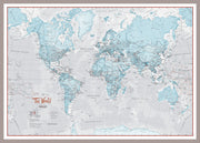 WM01226_S_PINAL - The World Is Art - Wall Map Aqua