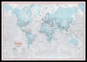 WM01226_M_PINBL - The World Is Art - Wall Map Aqua