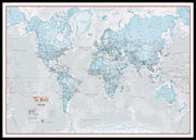WM01226_L_LBDBL - The World Is Art - Wall Map Aqua