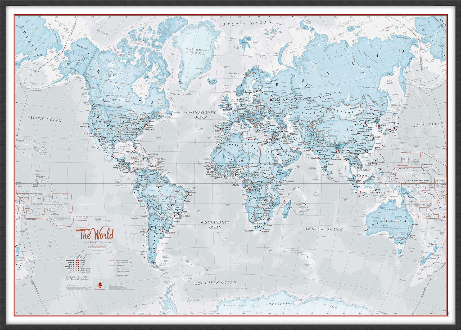 WM01226_L_LBWBL - The World Is Art - Wall Map Aqua
