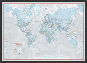 WM01226_S_BWBLA - The World Is Art - Wall Map Aqua