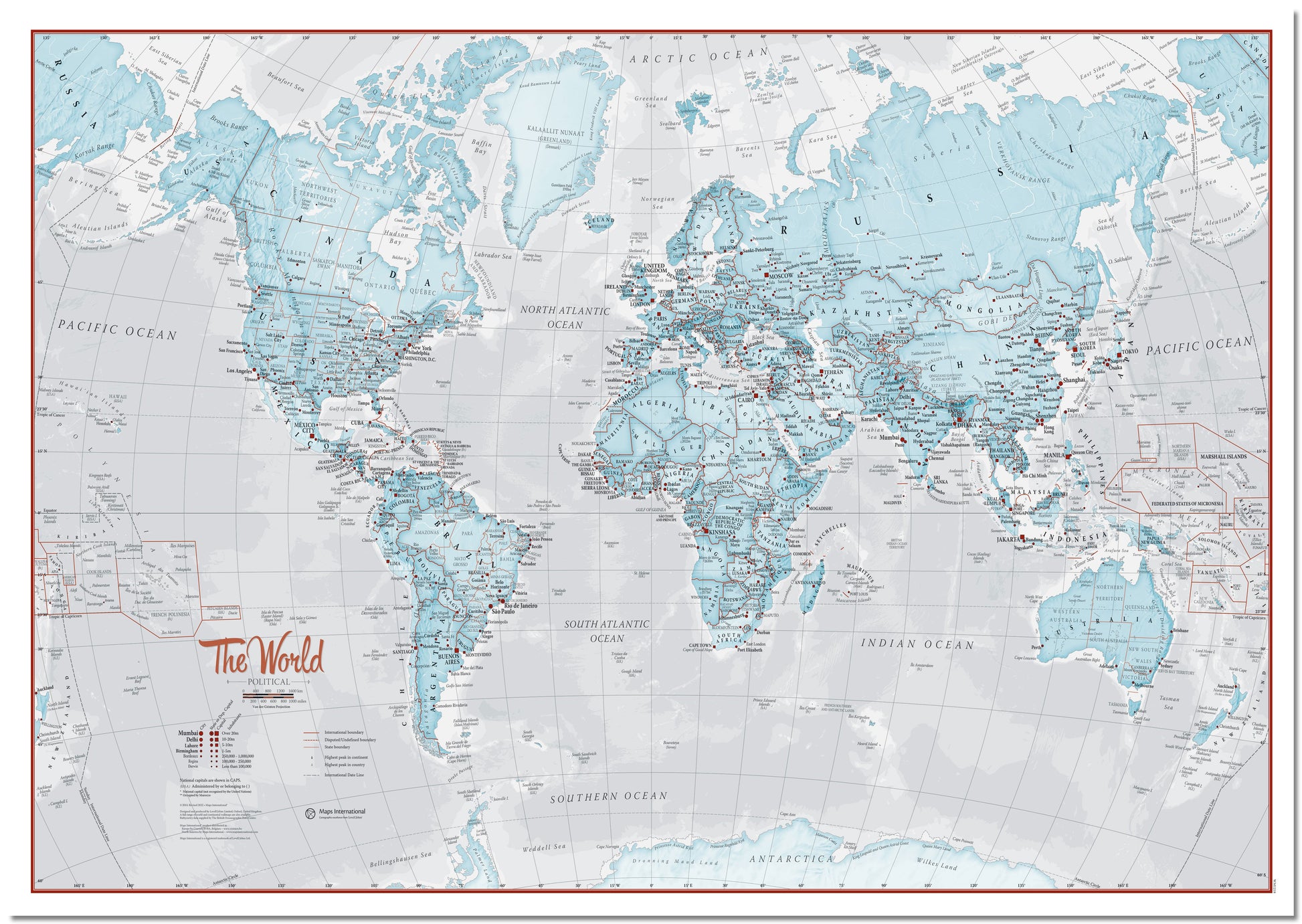 WM01226_L_LMBRD - The World Is Art - Wall Map Aqua