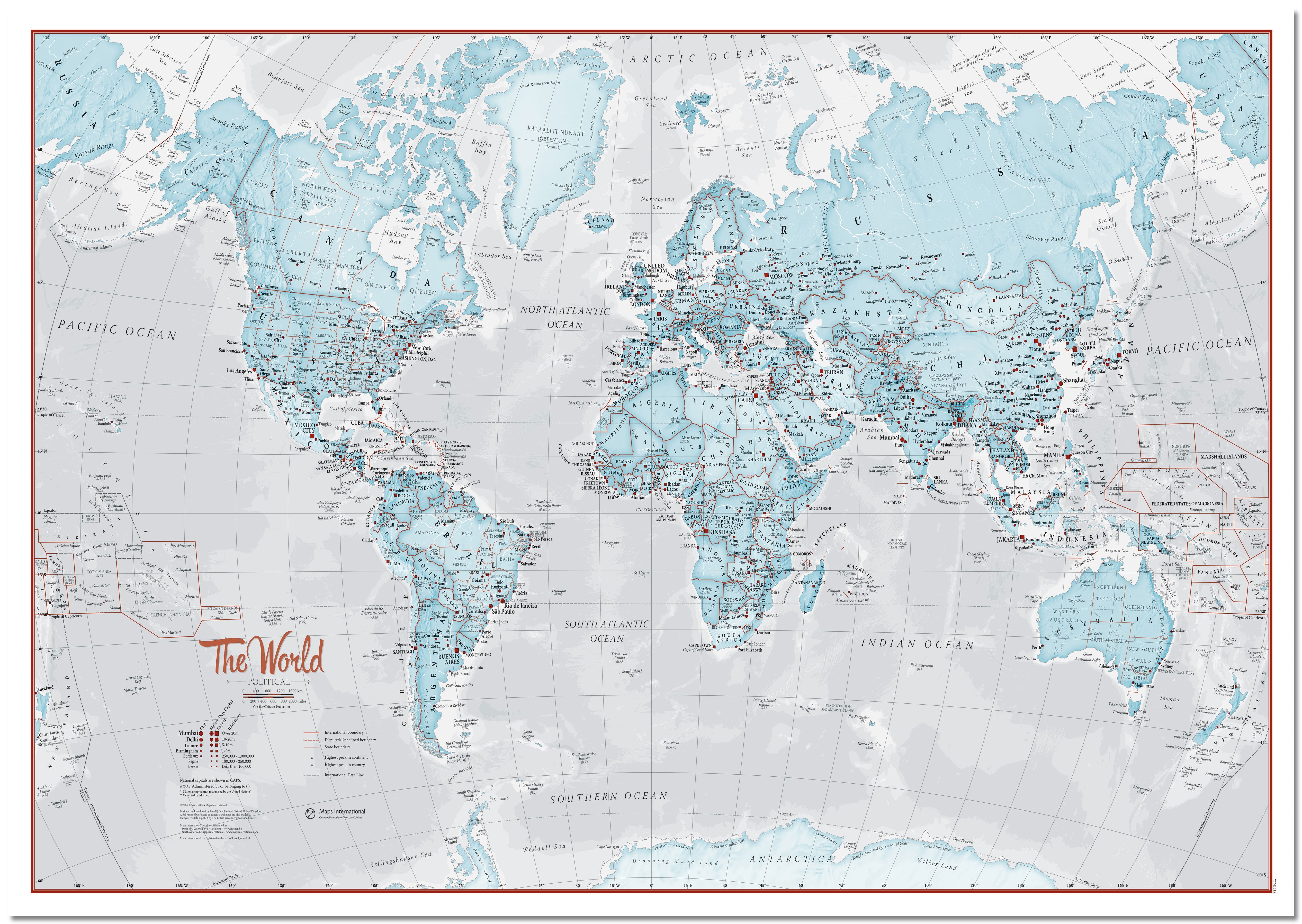 WM01226_H_LMBRD - The World Is Art - Wall Map Aqua