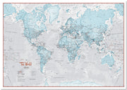WM01226_H_LMBRD - The World Is Art - Wall Map Aqua