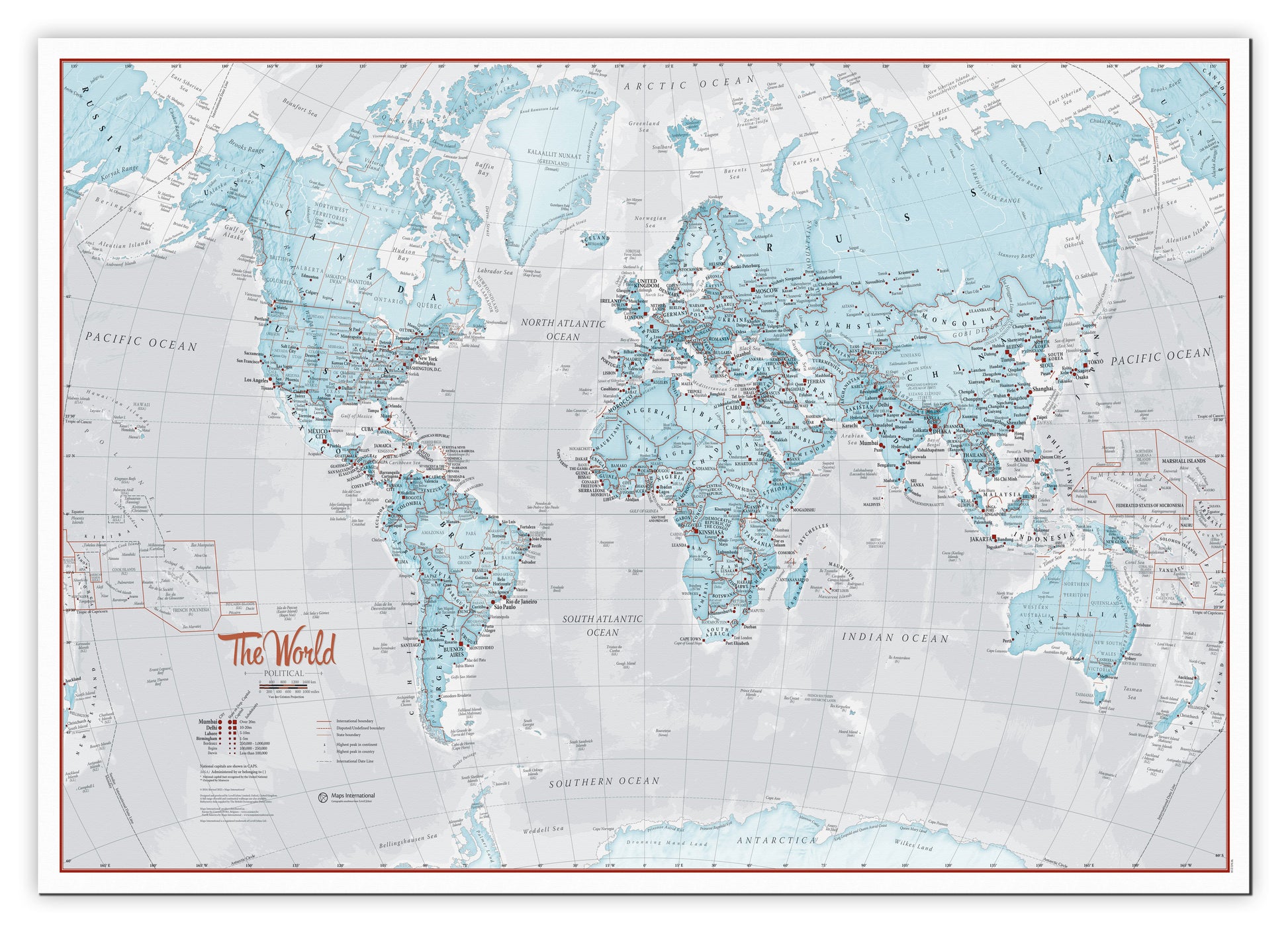 WM01226_L_CANVA - The World Is Art - Wall Map Aqua