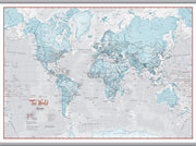 WM01226_L_LAMHB - The World Is Art - Wall Map Aqua